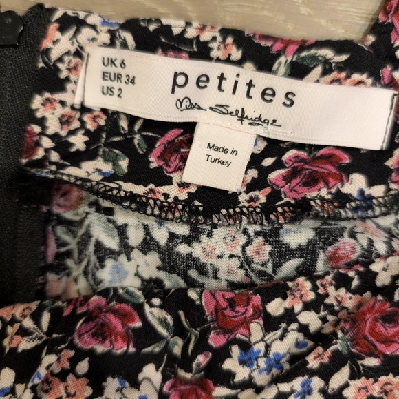 Miss Selfridge Petite Floral Tea Dress, Size 2 - Picture 3 of 4